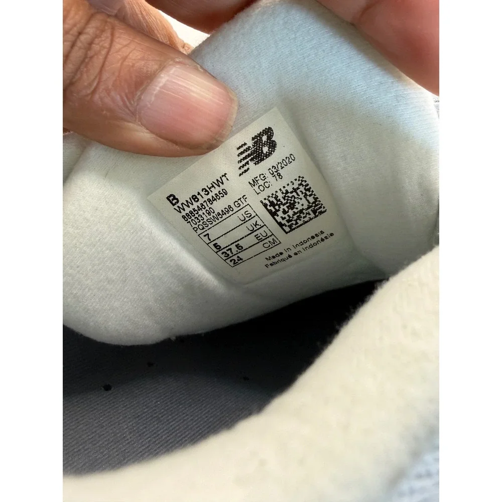 New Balance 813 Womens White Leather Walking ShoesWW813HWT Hook Loop Strap Size7 - Picture 5 of 5